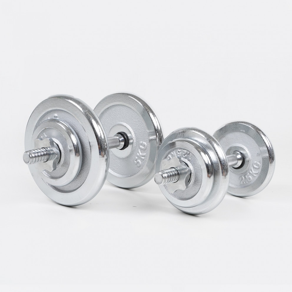 GYMNASTIK 30Kgs Chrome Dumbbell Set