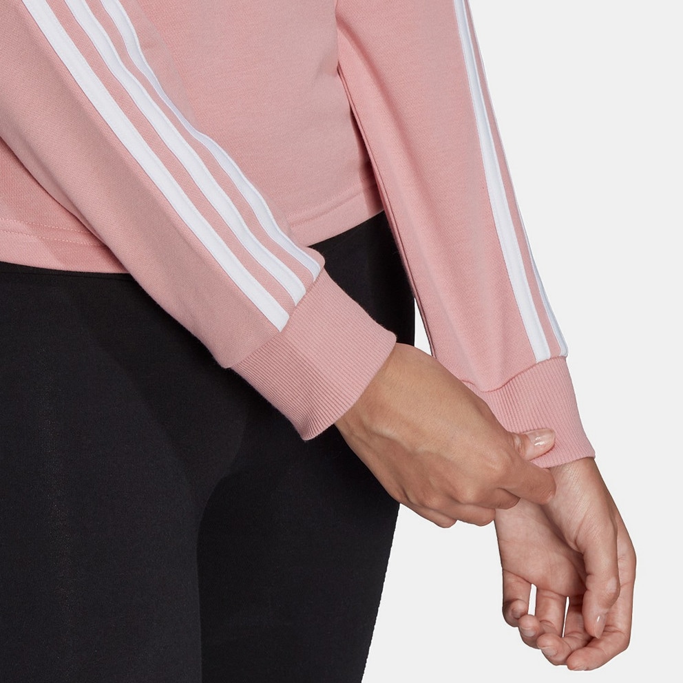 adidas Performance Essentials 3-Stripes Γυναικεία Μπλούζα με Κουκούλα