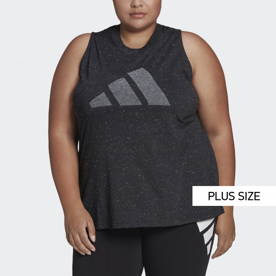 adidas Performance Sportswear Feature Icons Γυναικεία Αμάνικη Μπλούζα Plus Size