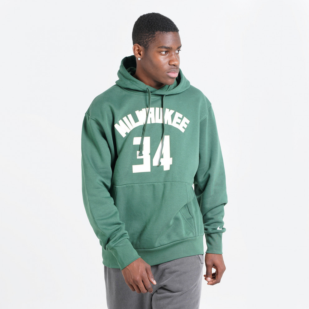 Nike NBA Giannis Antetokounmpo Milwaukee Bucks Essential Ανδρική Μπλούζα με Κουκούλα