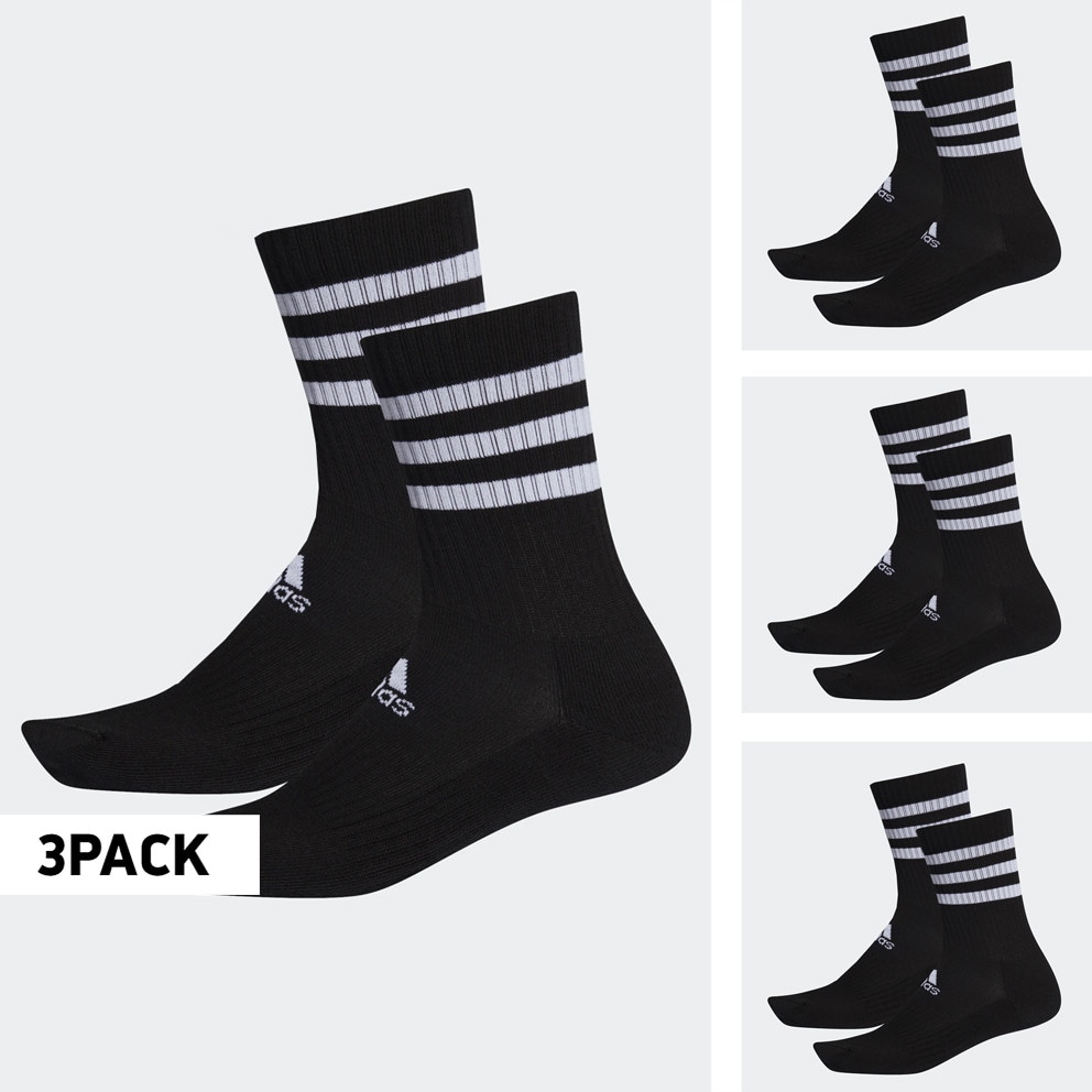 adidas 3-stripes Cushioned Crew Unisex Κάλτσες 3 Τεμάχια