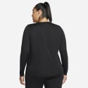 Nike Dri-FIT One Plus Size Γυναικεία  Μπλούζα με Μακρύ Μανίκι