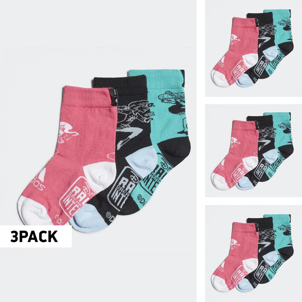 adidas Disney Princesses Primegreen Socks 3 Pairs Παιδικές Κάλτσες