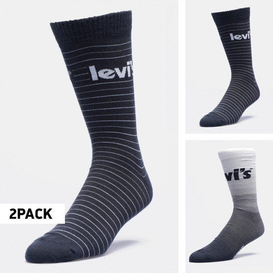 Levis Unisex Logo Ombre Regular Cut Unisex Socks - 2 Pack