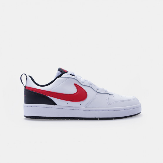 Kids Boys Junior Black & Red Nike Court Borough Low 2 Trainers