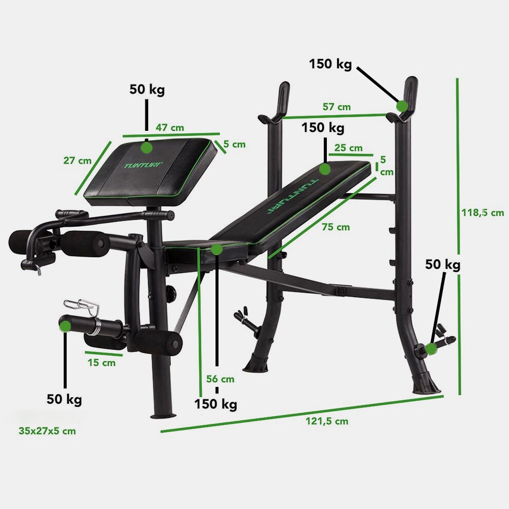 Tunturi WB40 Compact Width Weight Bench