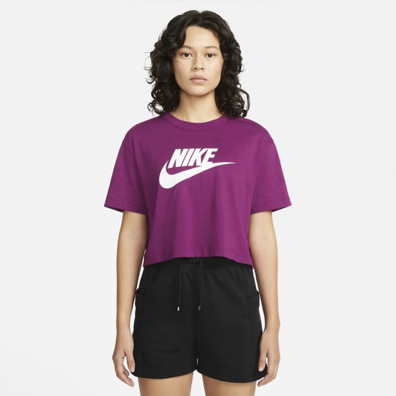 T-SHIRT CROPPED FEMME NIKE SPORTSWEAR ESSENTIAL - SOLDES - BADMINTON