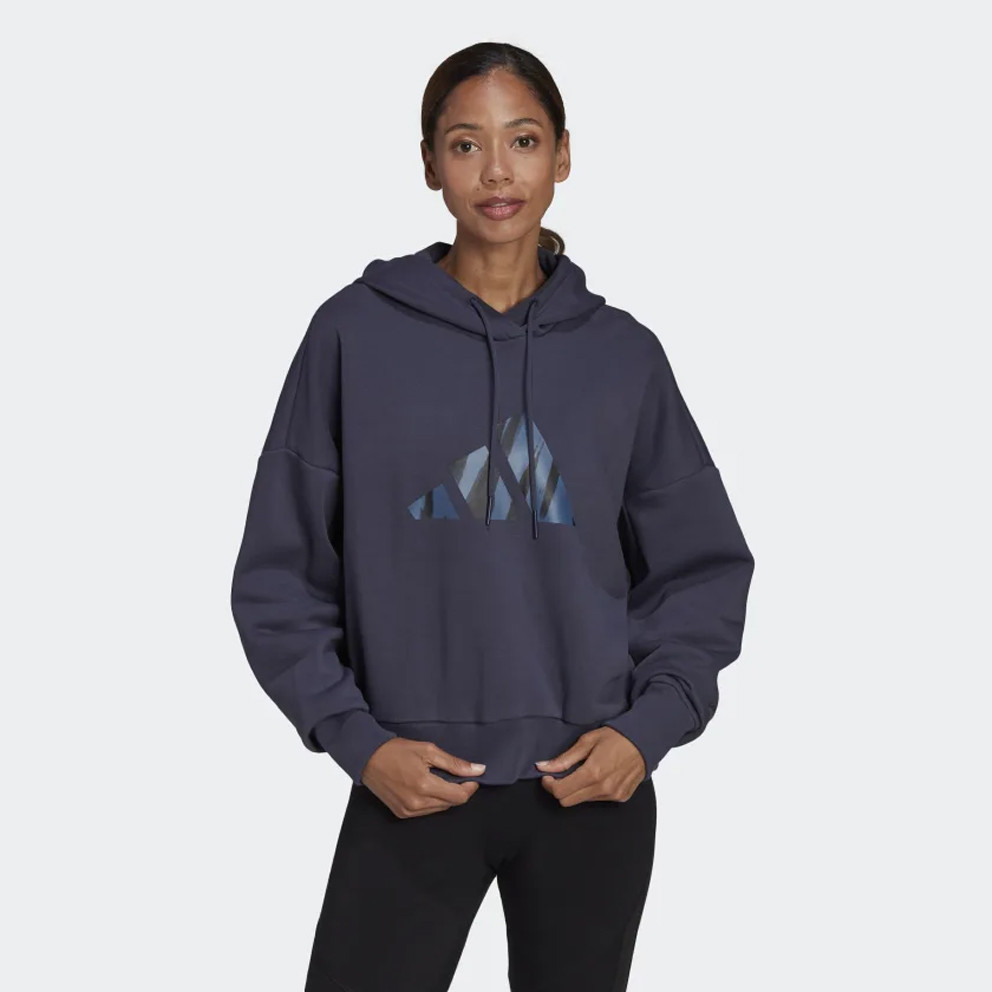 adidas Future Icons Feel Fierce Graphic Γυναικεία Μπλούζα με Κουκούλα