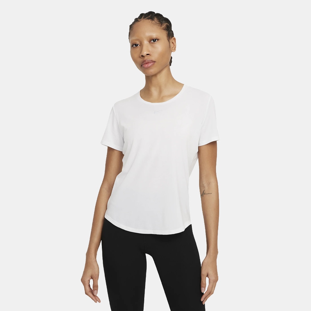 Nike dri fit white t shirt women's sales