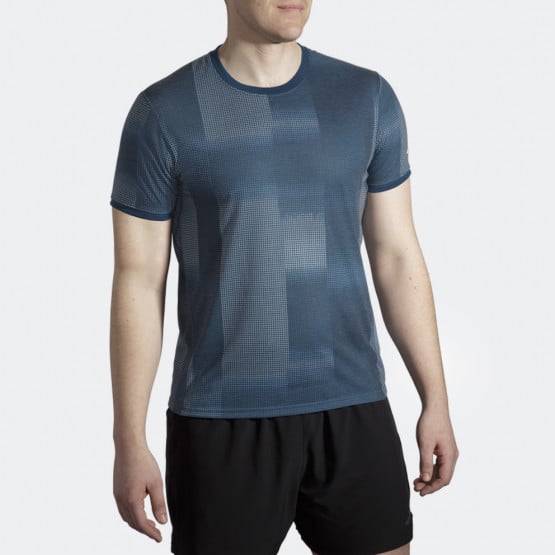 Brooks Distance Graphic Short Sleeve Indigo Μen's T-Shirt