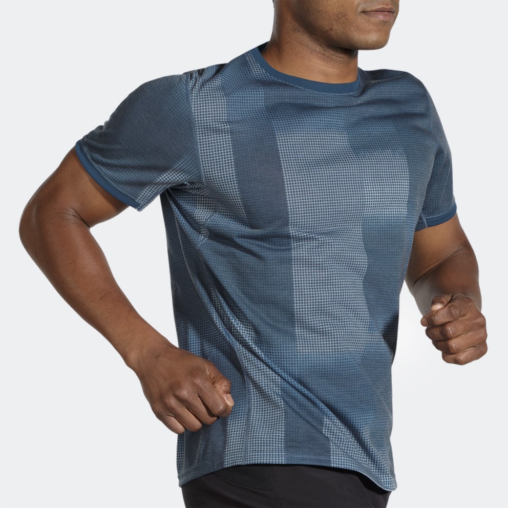 Brooks Distance Graphic Short Sleeve Indigo Μen's T-Shirt