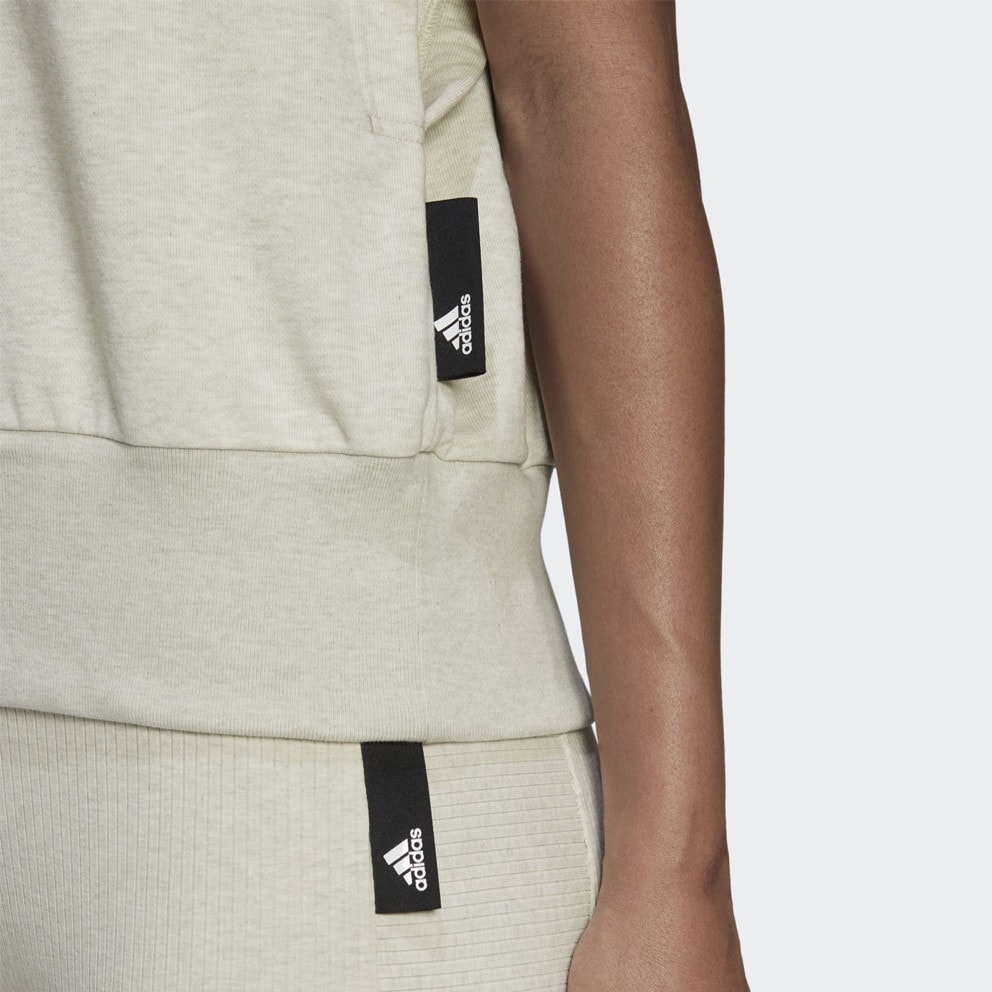adidas Studio Lounge Γυναικεία Αμάνικη Μπλούζα με Κουκούλα