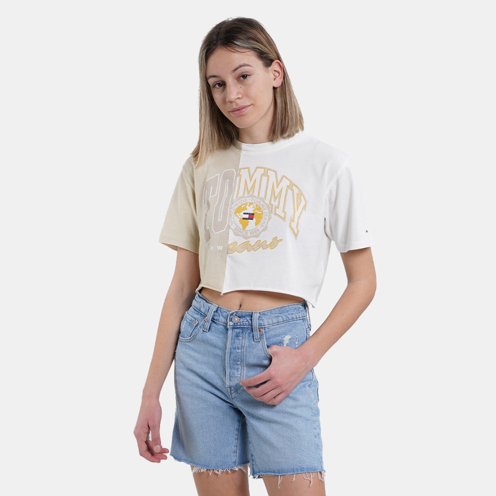 Tommy Jeans Spliced Logo Women's Crop Top