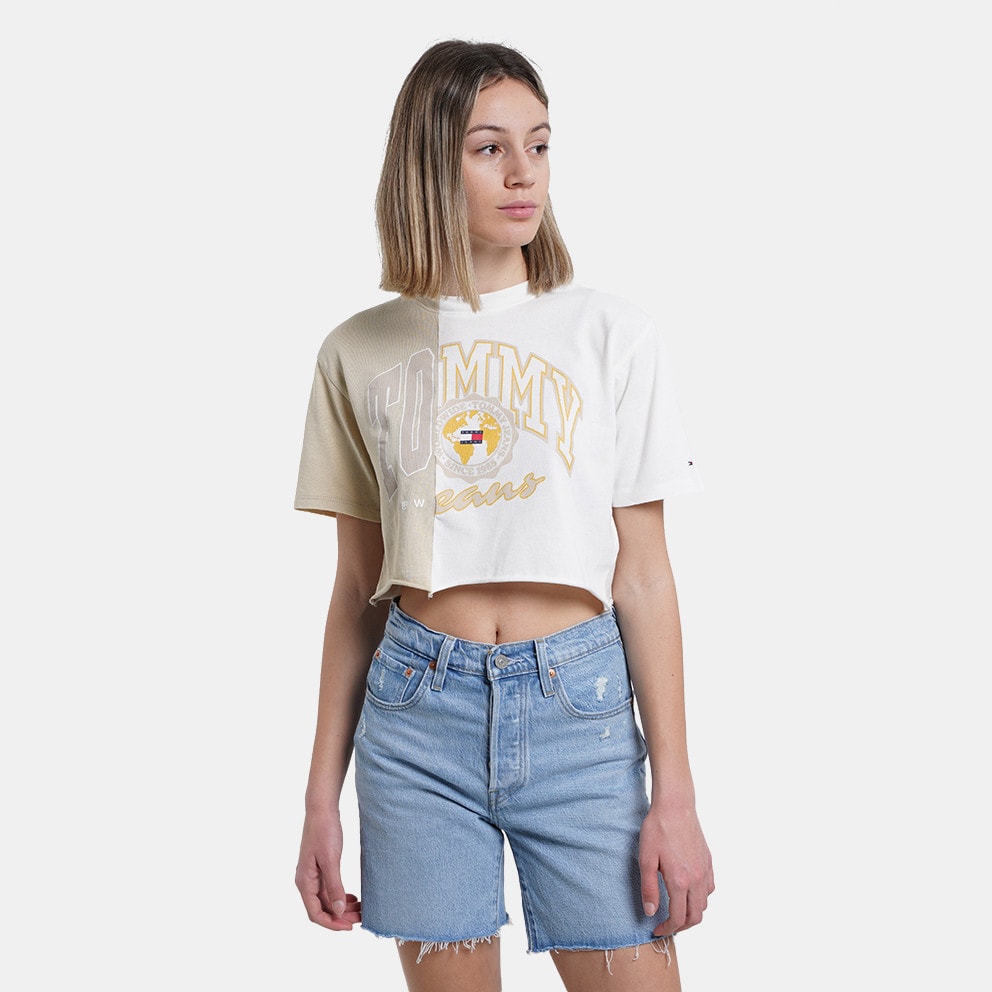 Tommy Jeans Spliced Logo Women's Crop Top