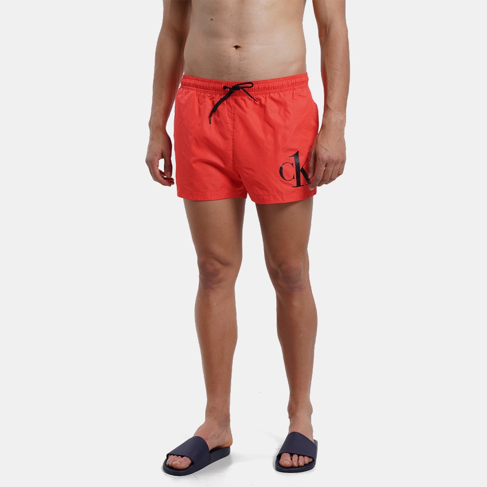 Short Drawstring Swim Shorts - CK Monogram Calvin Klein