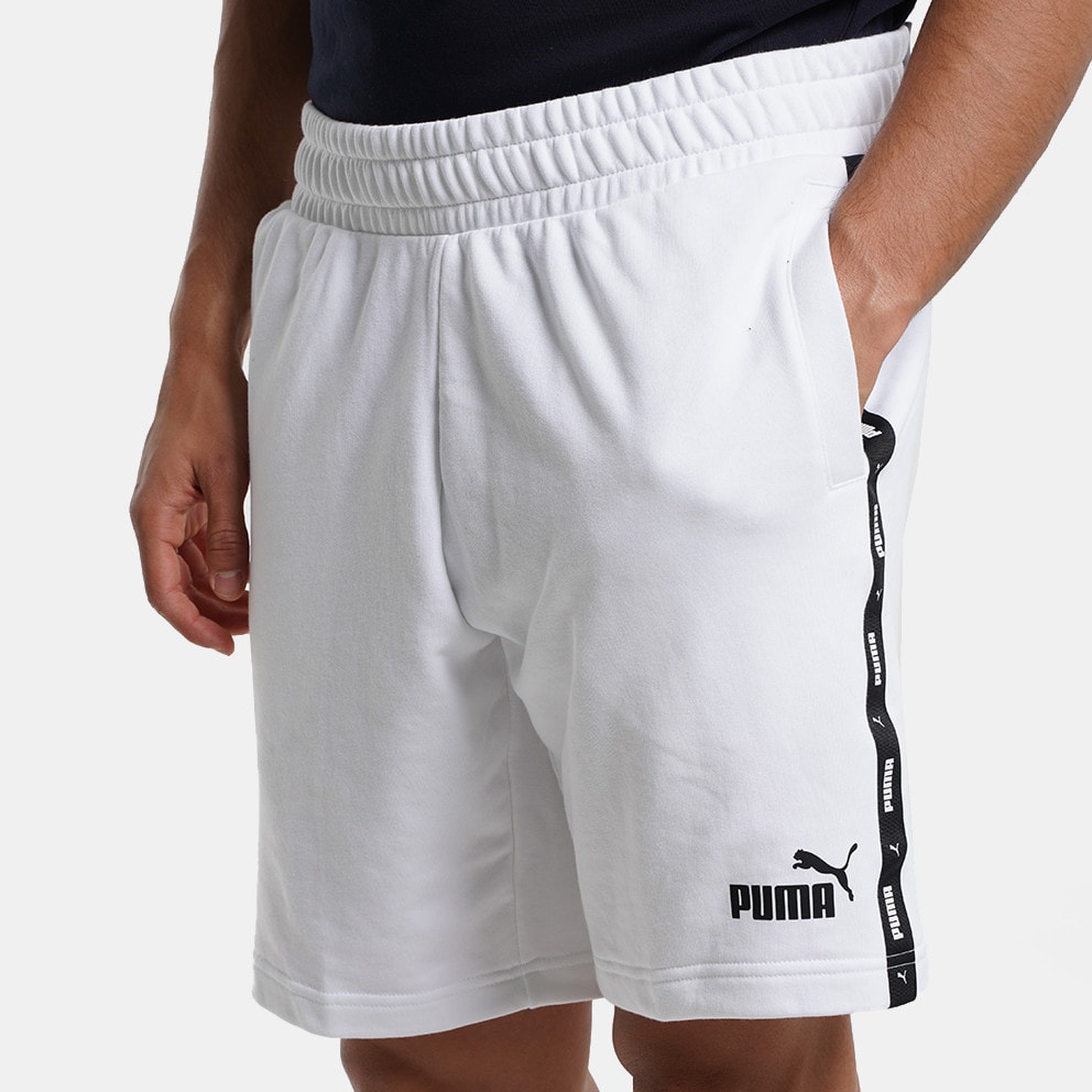 Puma Essentials + Men's Shorts White 847387 - - Puma 7 Κοντά παντελονια