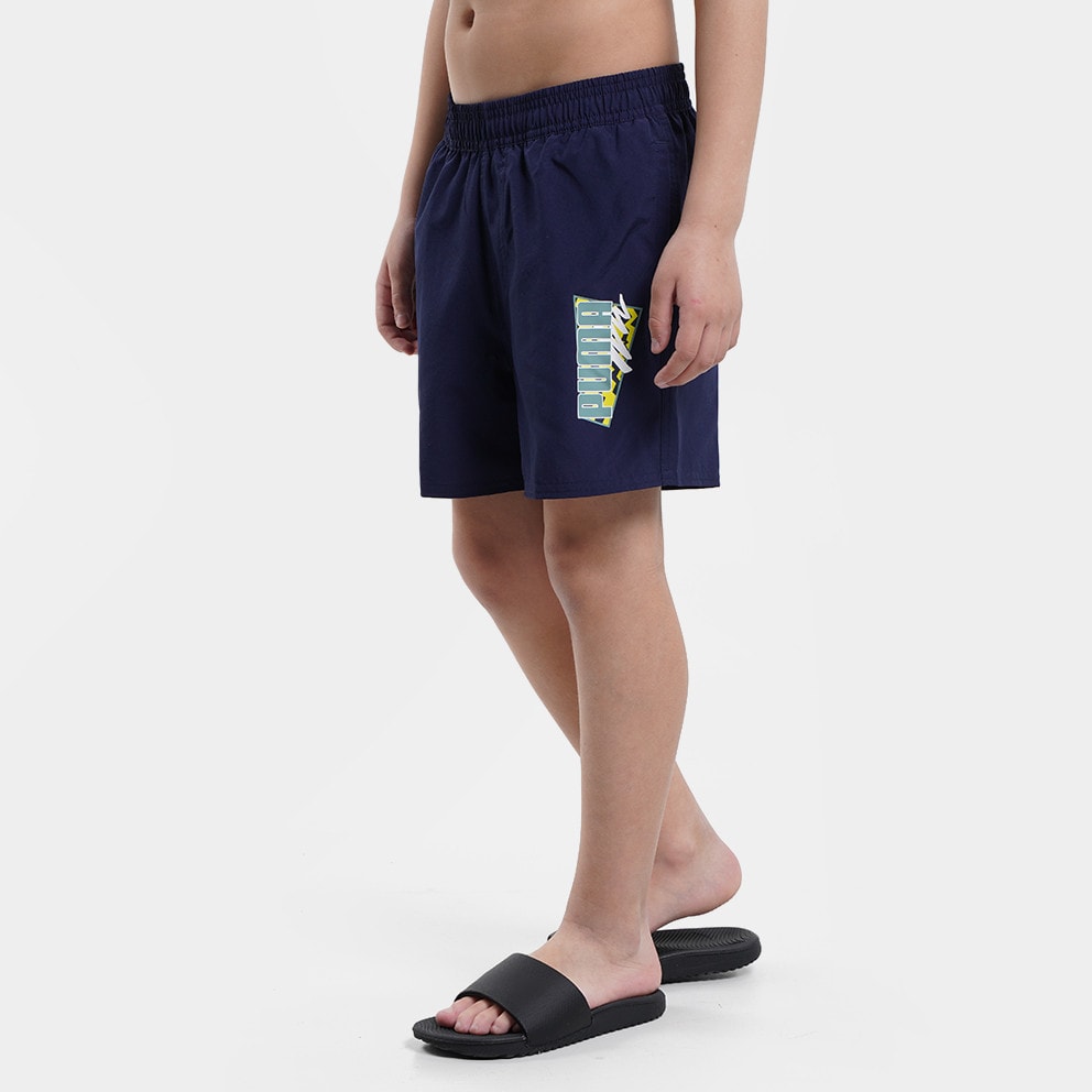 Puma Ess+ Kids' Shorts Blue 847325 - PUMA Elevated Felpa con cappuccio  corta con logo grigia - 96