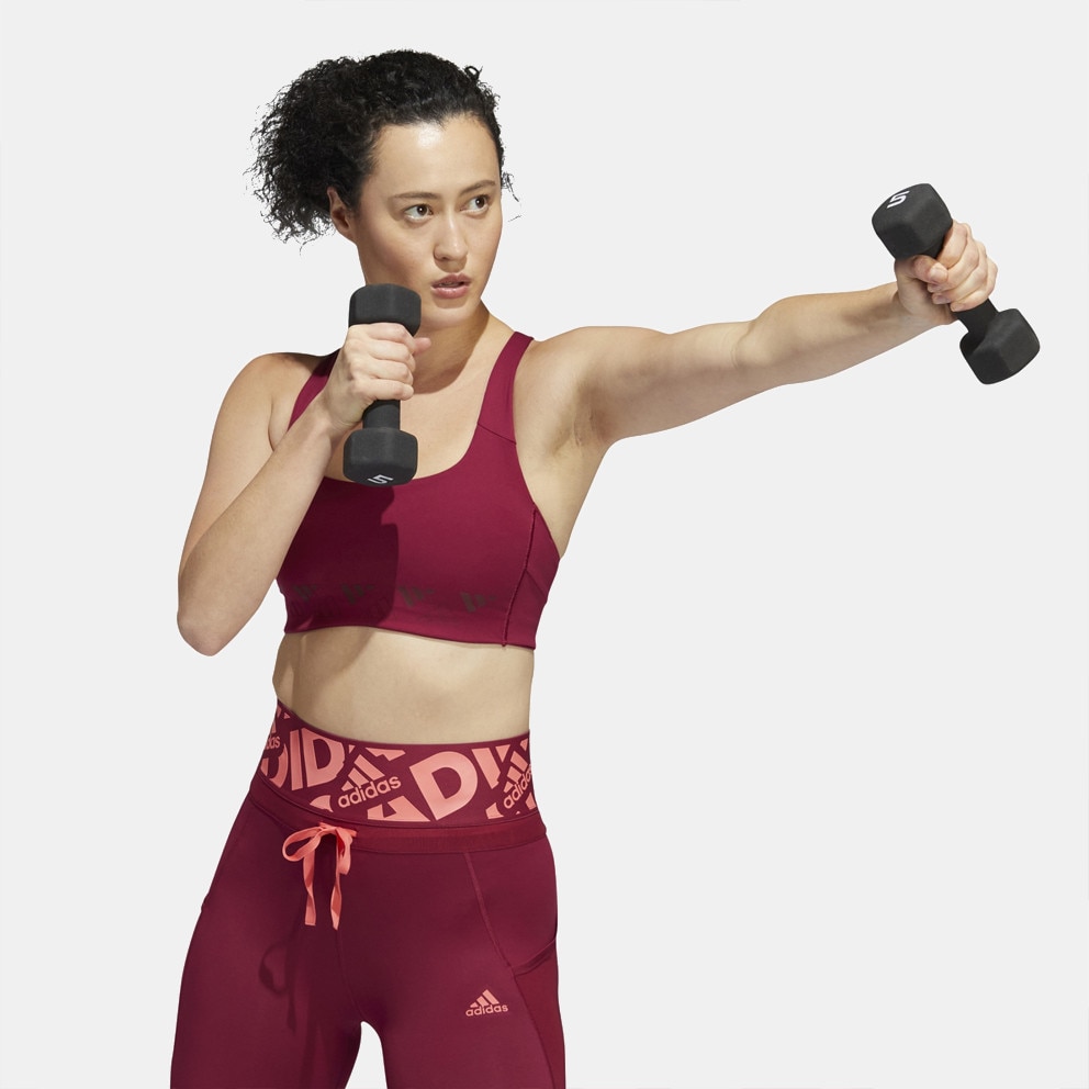 adidas PowerImpact Medium Support Logo Women's Sports Bra