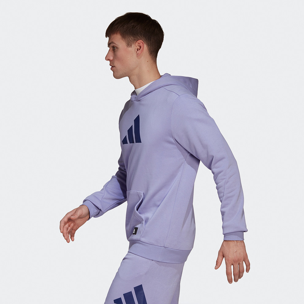 adidas 3-Stripes Ανδρική Μπλούζα με Κουκούλα