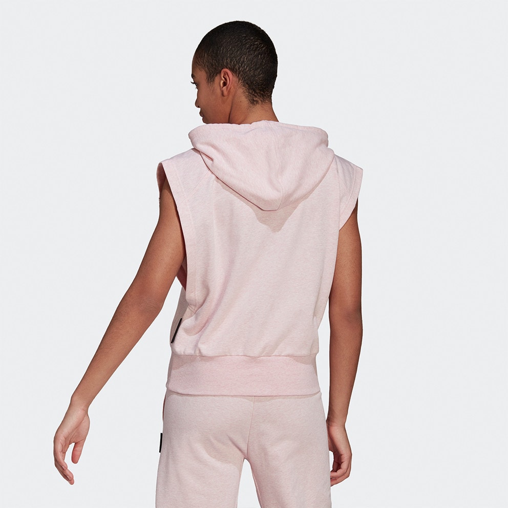 adidas Studio Lounge Γυναικεία Αμάνικη Μπλούζα με Κουκούλα