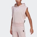 adidas Studio Lounge Γυναικεία Αμάνικη Μπλούζα με Κουκούλα