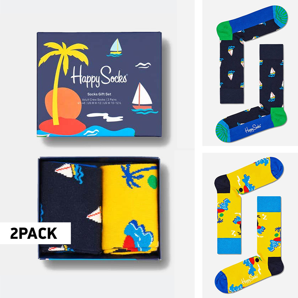 Happy Socks 2-Pack Sail Away Gift Unisex Κάλτσες (9000107437_2074)