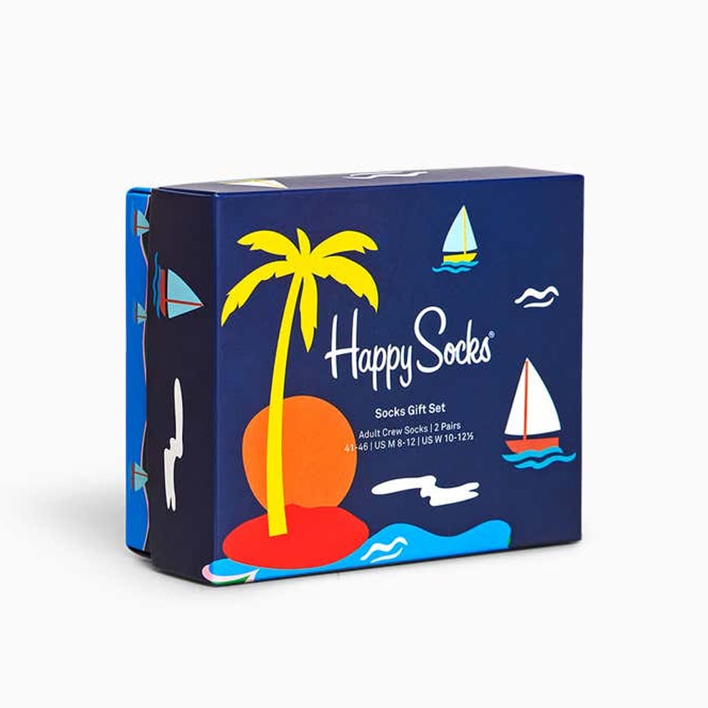 Happy Socks 2-Pack Sail Away Gift Unisex Κάλτσες