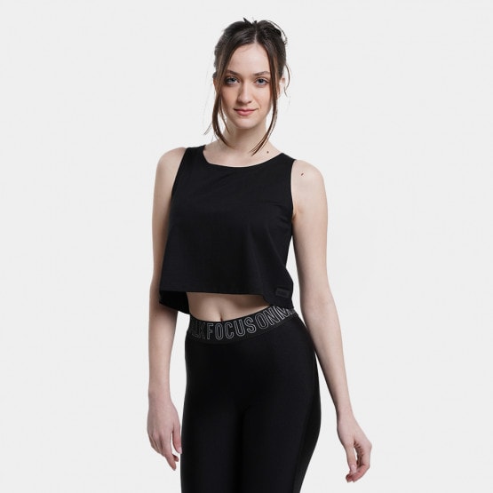 BodyTalk Crop Γυναικείο Αμάνικο T-shirt