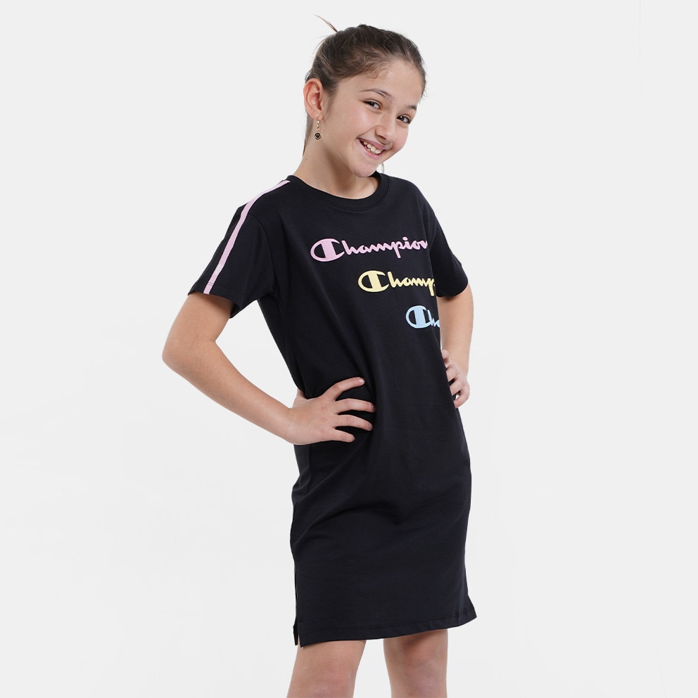 dot flared dress - Champion Kid's Black 404351 - KK001