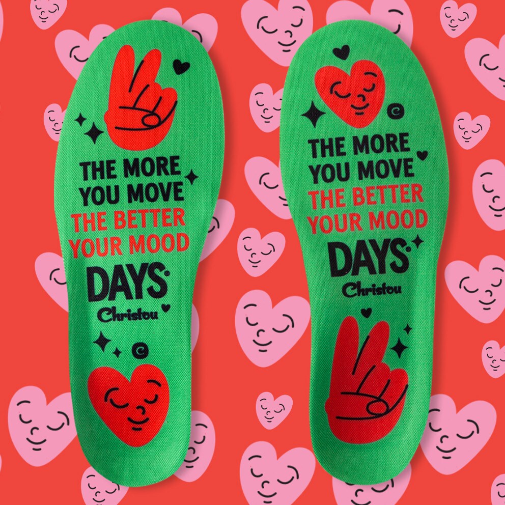 CHRISTOU 1910 Days Move Your Mood Comfy Unisex Anatomical Insoles