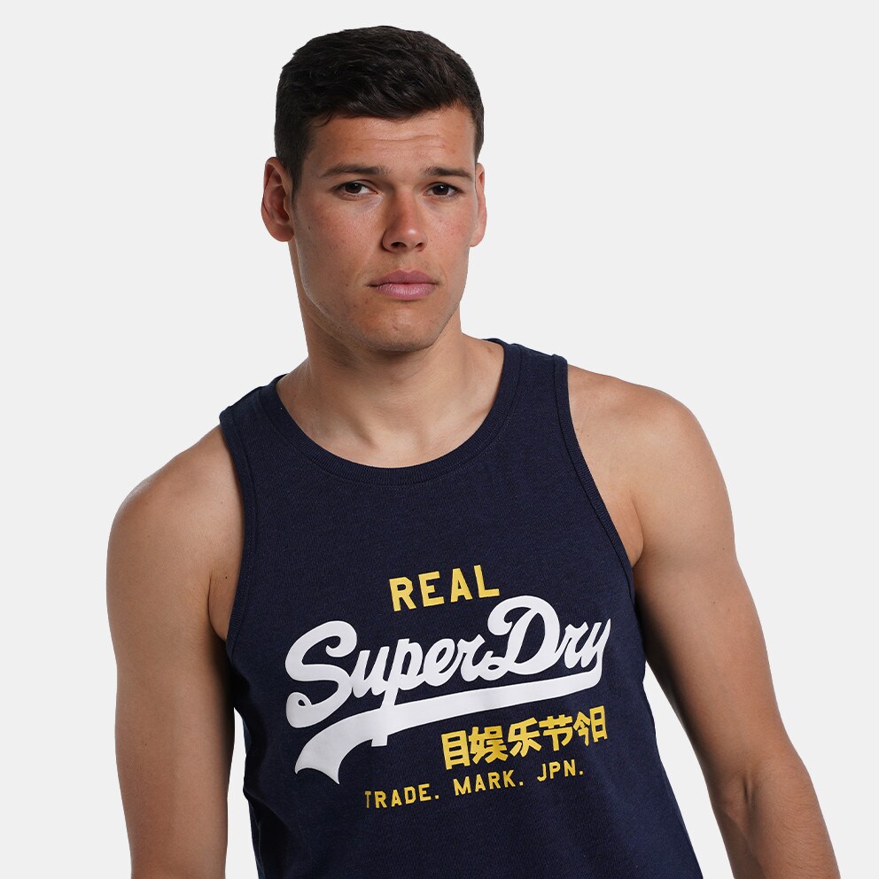 Superdry Ovin Vintage Vl Classic Vest Ανδρικό Αμάνικο T-shirt