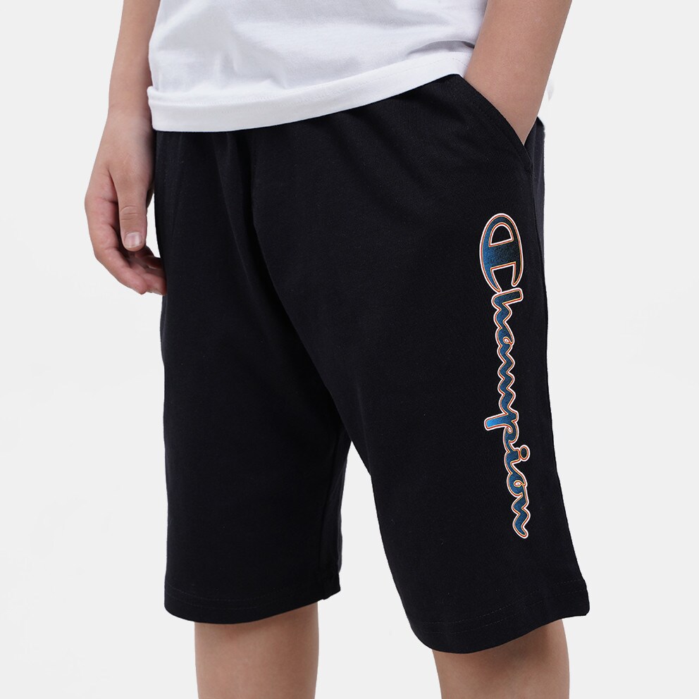 KK001 - Champion Kids' Shorts Black 305983 - floral logo-print track pants