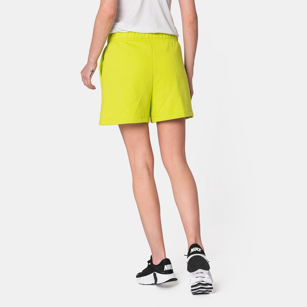 Nike air fleece shorts yellow deals