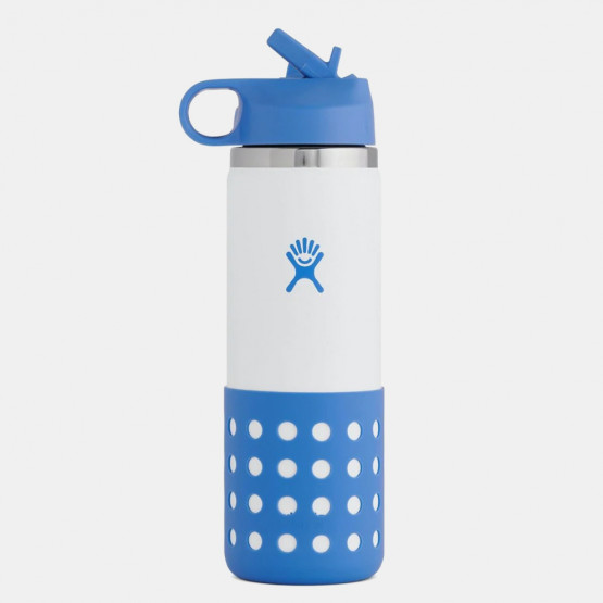 Hydro Flask 20 Oz Kids Wide Mouth Straw Lid & Boot Kids' Thermos Bottle 591ml
