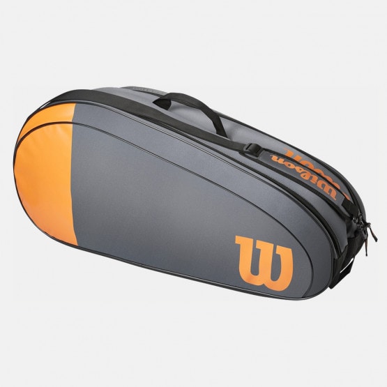 Wilson Burn Team Tennis Bag 6 Pack Grey Orange WR8009801