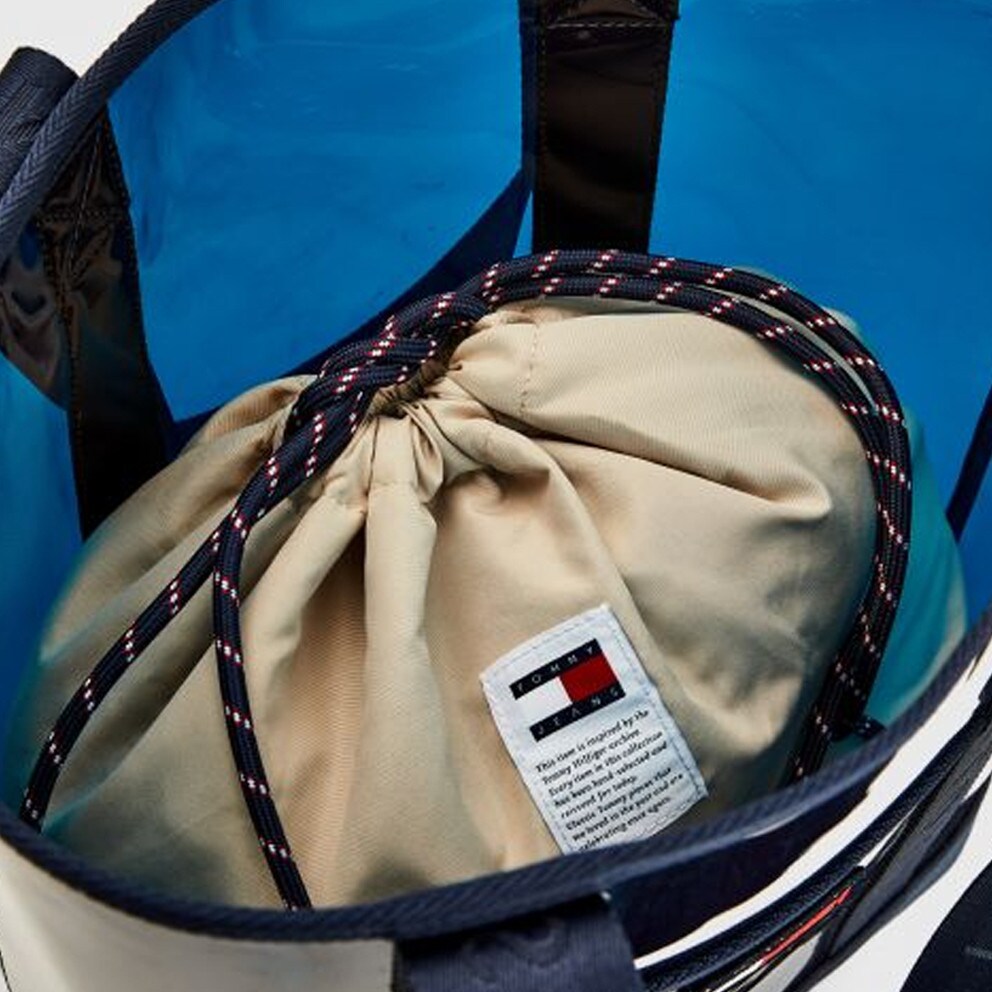 C87 Tommy Jeans Heritage Summer Tote Women s Beach Bag Navy Blue AW0AW11638 Tommy Jeans Rey