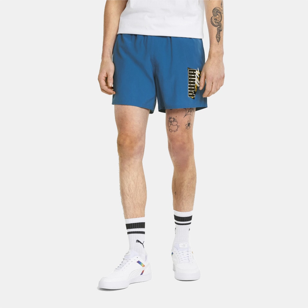 Puma Hoops woven basketball shorts in black