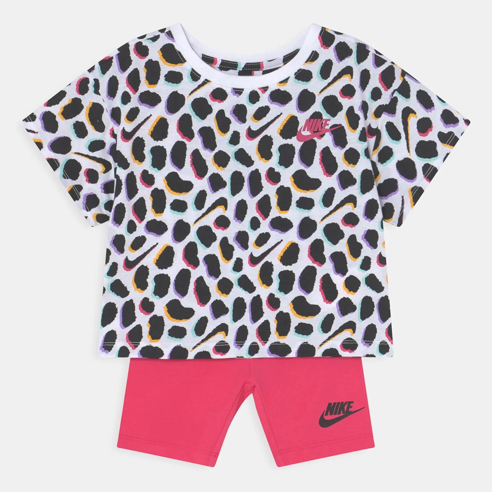 Nike Aop Boxy Tee & Bike Short Kid's Set