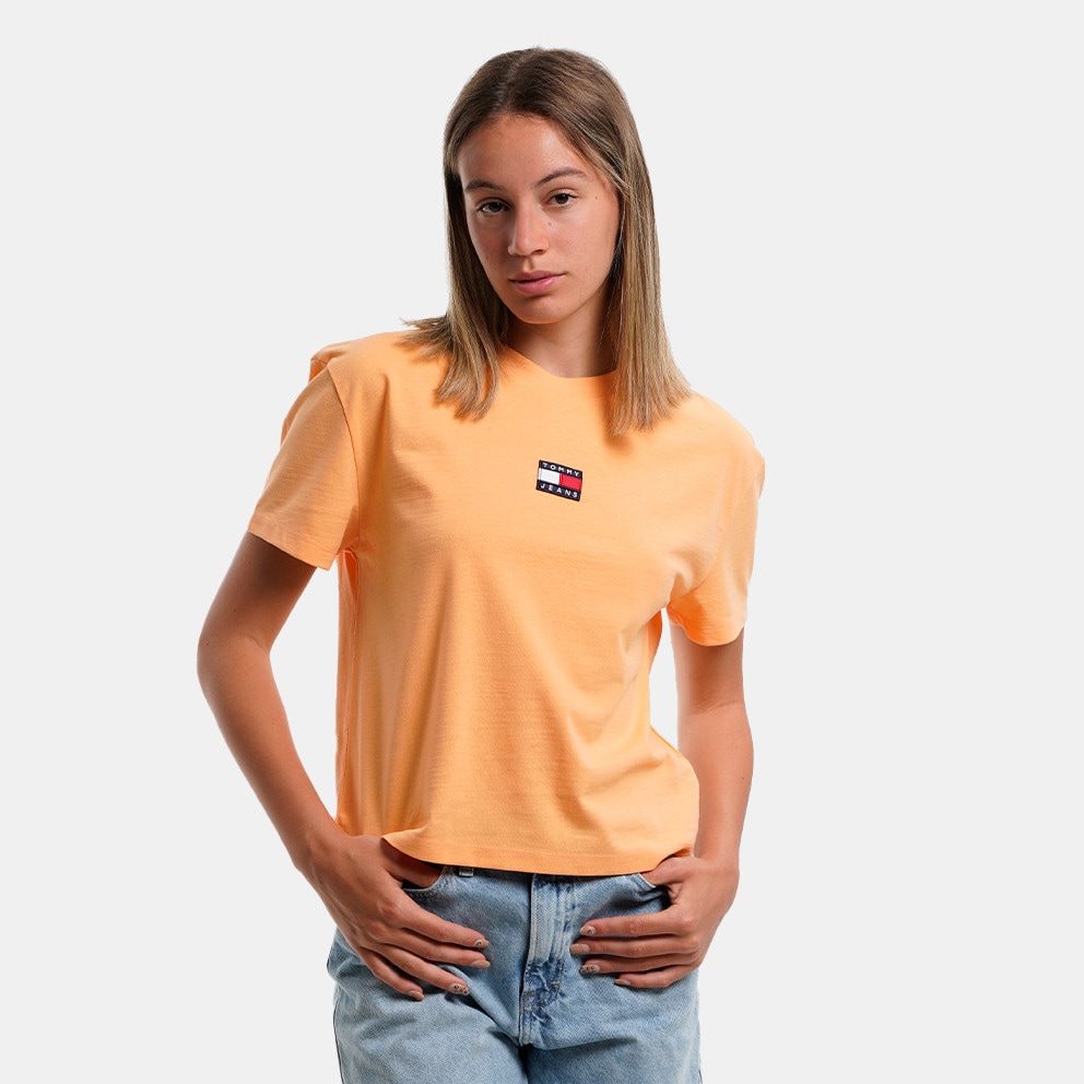 shirt Orange DW0DW10404 - Ankle boots TOMMY HILFIGER Hardware Th Mid Heel  Boot FW0FW06011 Desert Sky DW5 - SEV - Tommy Jeans Center Badge Women's T