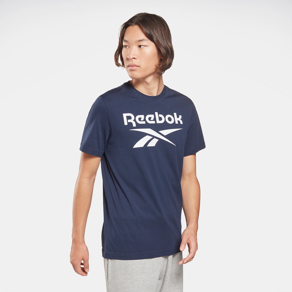 Reebok Graphic Series Stacked Men s Blue T shirt HD4220 Reebok