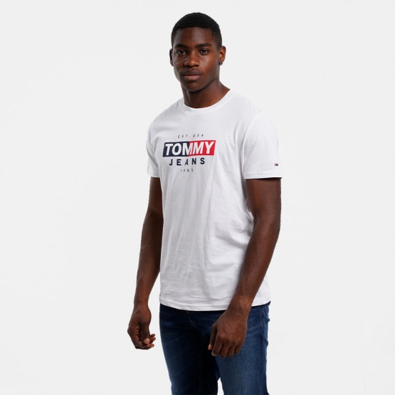 YBR - Tommy Jeans Men's T Shirt White - Zapatos Tommy Hilfiger