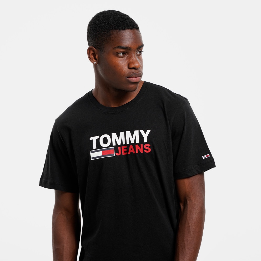 shirt Black DM0DM15379 - BDS - Tommy Hilfiger Junior Boys Shirts - Tommy  Jeans Corp Logo Men's T