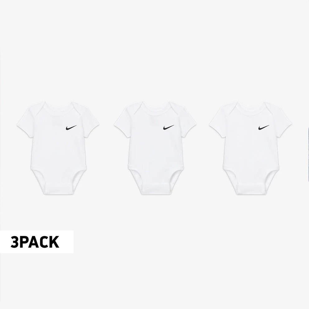 Nike 3 Pack Swoosh Βρεφικό Σετ Κορμάκια