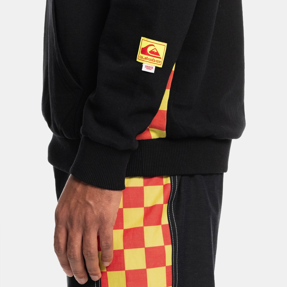 Quiksilver x Stranger Things Ruby Surfer Boy Checker Ανδρική Μπλούζα με Κουκούλα