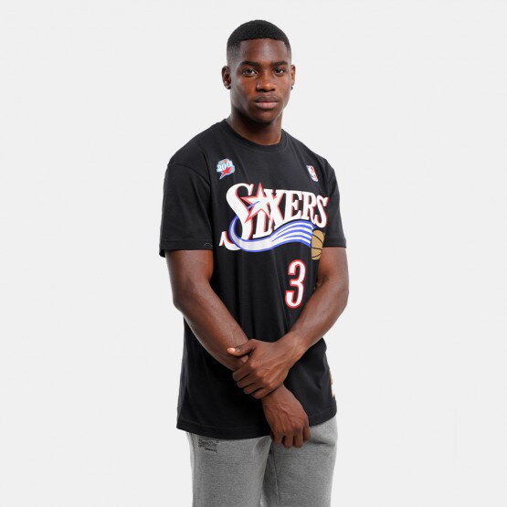 Mitchell & Ness Allen Iverson 3 Replica Swingman NBA Jersey Philadelphia 76ers Black HWC Basketball Trikot : Sports & Outdoors