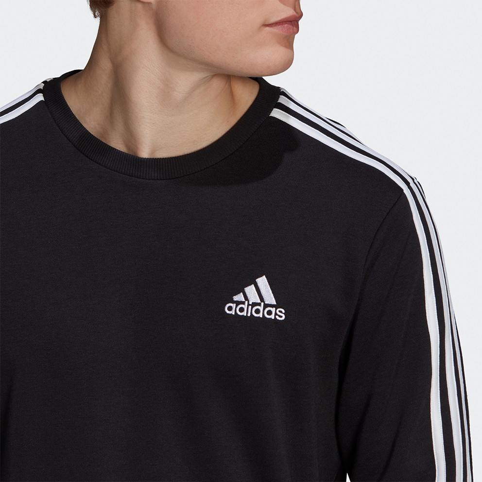 adidas Performance Essentials French Terry 3-Stripes Ανδρική Μπλούζα Μακρύ Μανίκι