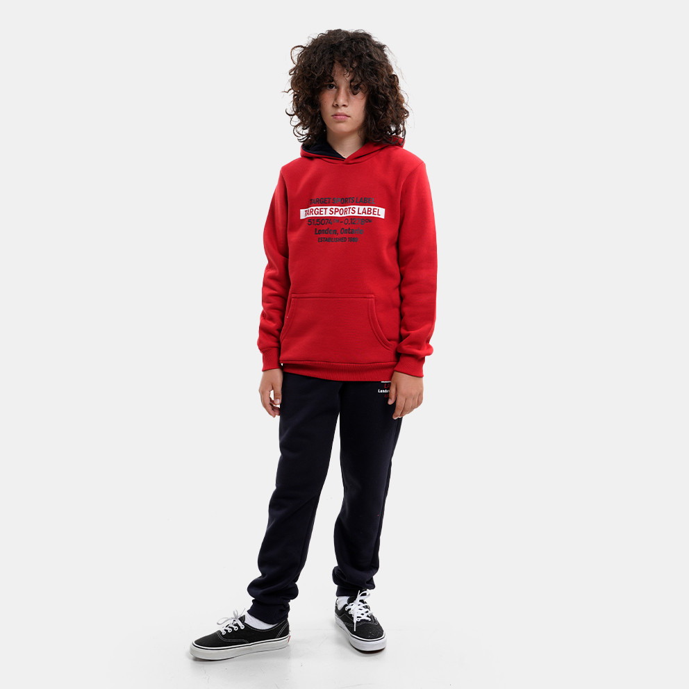 Target Target Hoodie & Cuffed Print Pants Fleece ''Sports'' Παιδικό Σετ Φόρμας (9000118357_006)