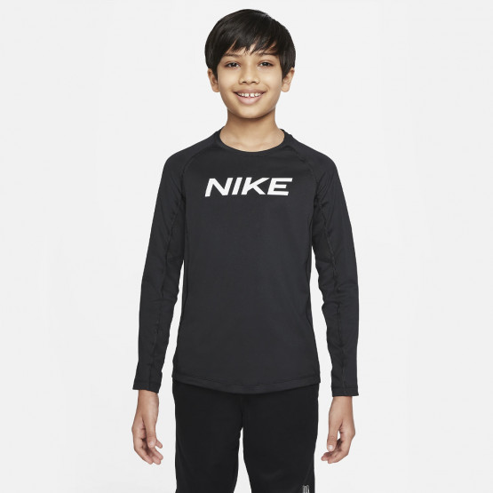 Nike Pro Dri-FIT Kids' Long Sleeve T-Shirt Black DM8529-010