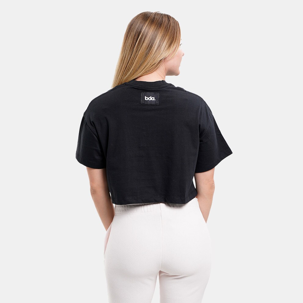 Kid's Cropped Top Black Technical Jersey