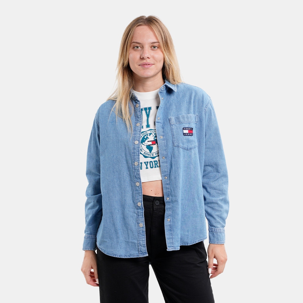 Tommy Jeans Chambray Badge Boy Regular Fit Women's Shirt